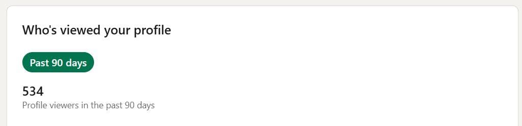 Anonymized LinkedIn profile viewer proof for a finance commentary voice